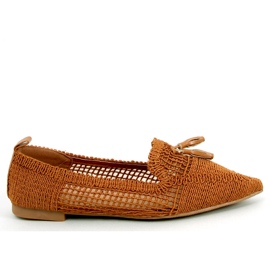 Bailarinas Monti Camel caladas marrón