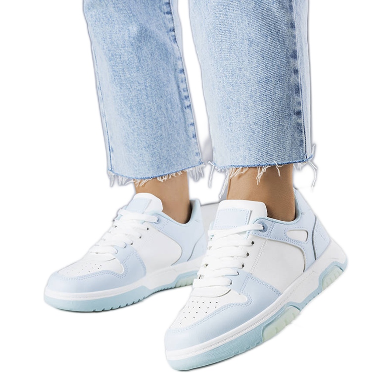 Zapatillas Kristie plataforma azul blanco