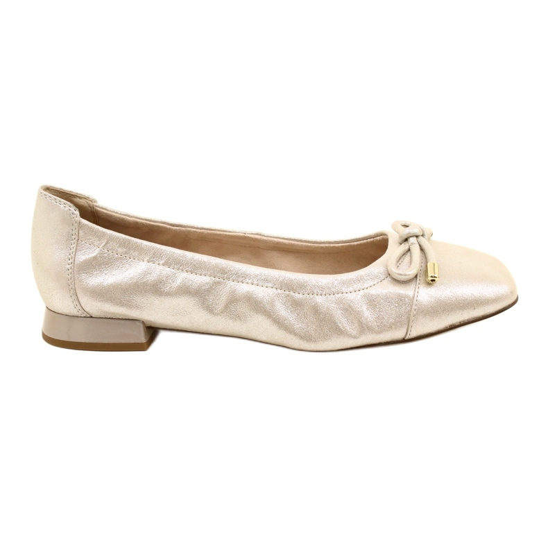 Caprice Ballerinas Zapatos para mujeres con un arco 9-22104-20 354 Taupe Sue.met plata