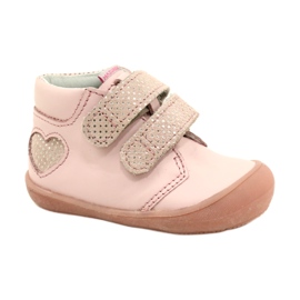 Botines velcros Mazurek 1341 Corazón Rosa Glitter