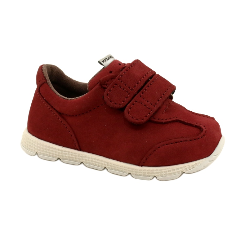 Mazurek 1362 Zapatos Casuales de Piel con Velcro, Rojo