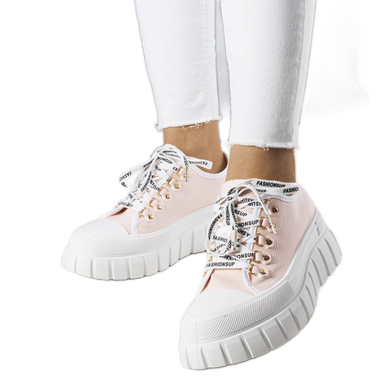 Zapatillas rosas con plataforma de Toni rosado