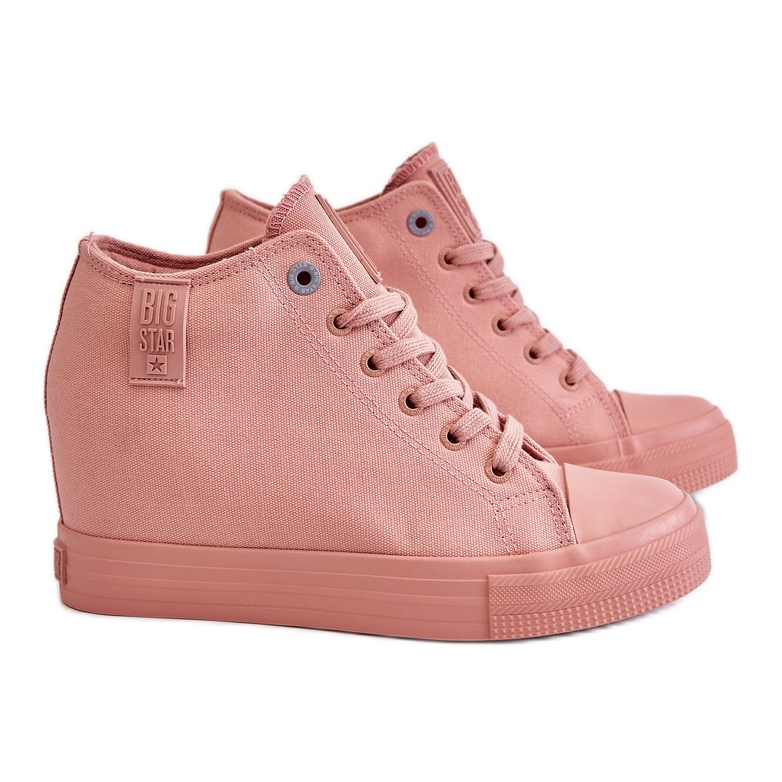 Zapatillas Altas Cuña Oculta Big Star LL274036 Rosa rosado