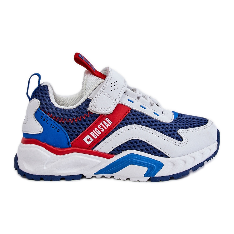 Deportivas Infantiles Con Velcro Big Star JJ374259 Blanco y Azul Marino multicolor