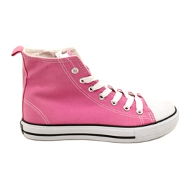Zapatillas American Club con cremallera rosa