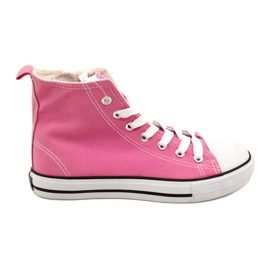 Zapatillas American Club con cremallera rosado