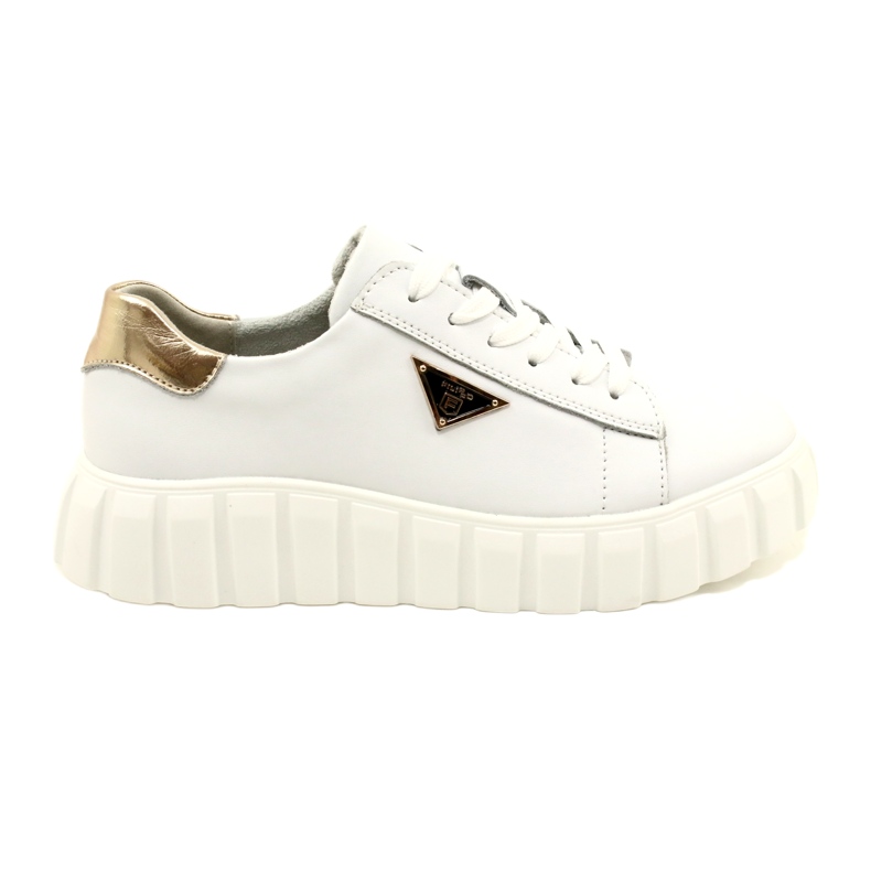 Deportivas de piel Filippo DP4138 blanco dorado