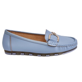 PS1 Mocasines Mujer Piel Azul Claro Downtown
