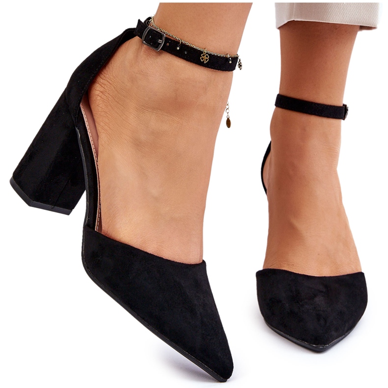 Zapatos de tacón de ante negro Lexie