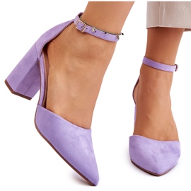 Zapatos de tacón de ante morado Lexie púrpura