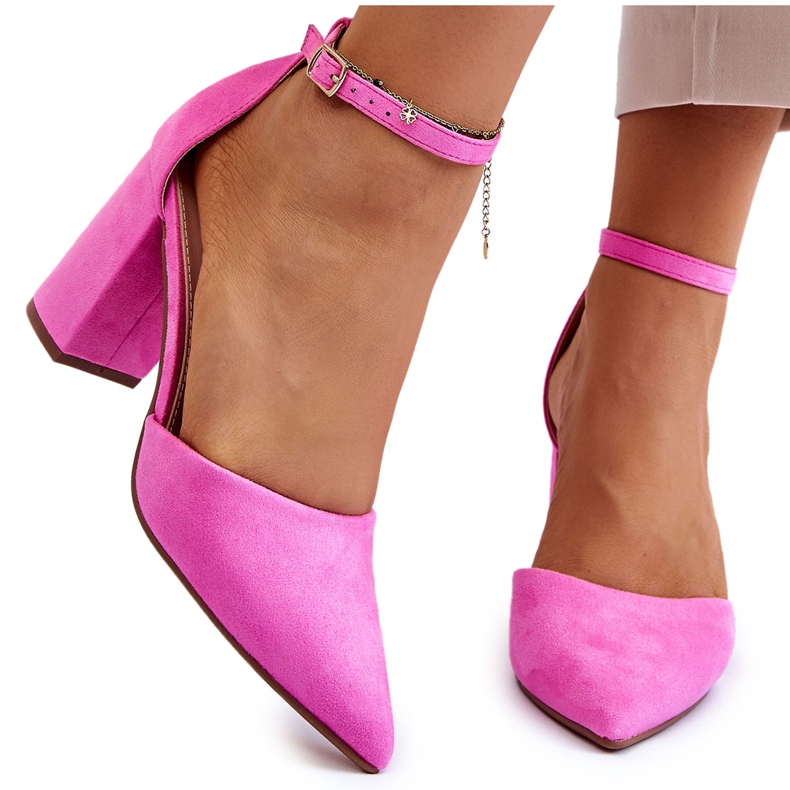 Zapatos de tacón de ante rosa Lexie rosado