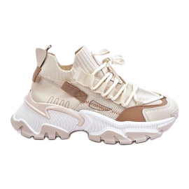 Zapatillas Mujer Calcetín Beige Keaton