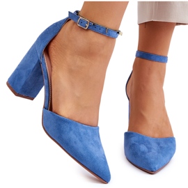 Zapatos de tacón de ante azul Lexie