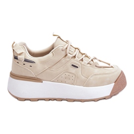 PS1 Deportivas Mujer Plataforma Beige Claro Dakari