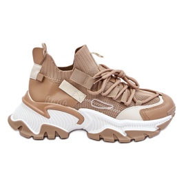 PS1 Zapatillas Mujer Calcetín Slip-on Beige Oscuro Keaton PS1 Zapatillas Mujer Calcetín Slip-on Beige Oscuro Keaton