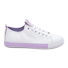 Zapatillas Clásicas Mujer Blanco-Morado Ville