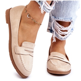 PS1 Mocasines Mujer Comodos Ante Beige Lucca
