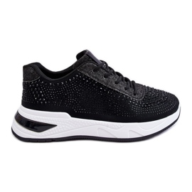 Zapatillas Mujer Con Circonitas Negras Raiden negro