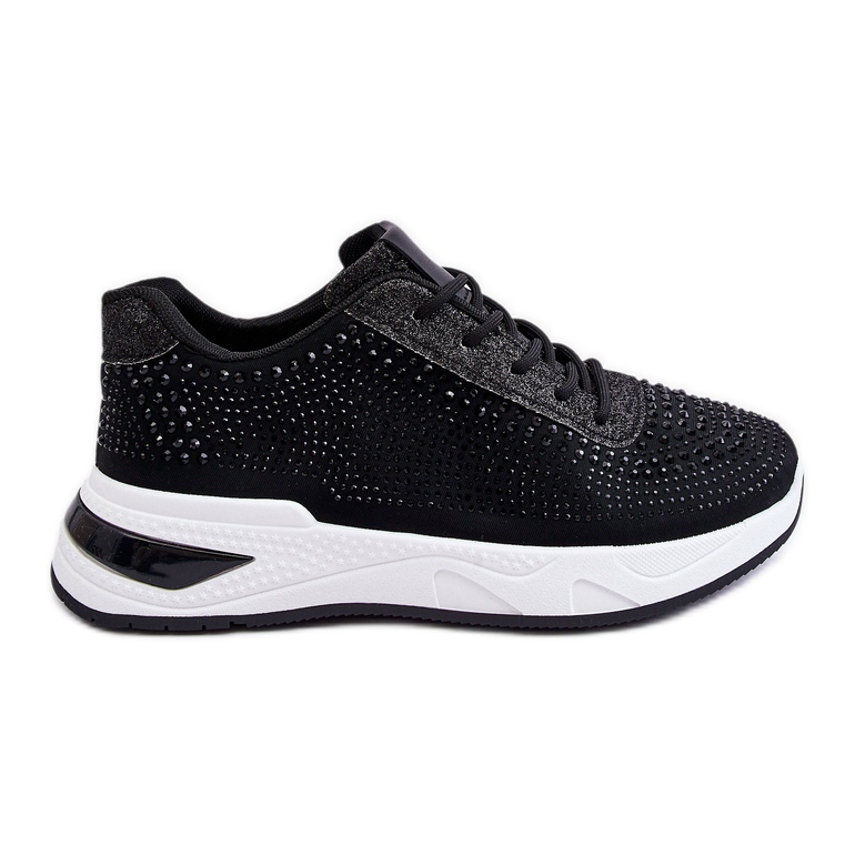 Zapatillas Mujer Con Circonitas Negras Raiden negro