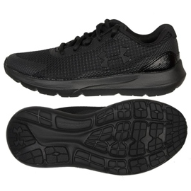 Under Armour Bgs Surge 3 Jr. 3024989 002 zapatos para correr negro