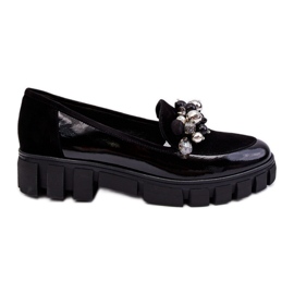 Mocasines Mujer Con Plataforma Laura Messi 2392 Negro