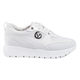 Zapatillas deportivas de mujer Vinceza en la plataforma blancas. blanco