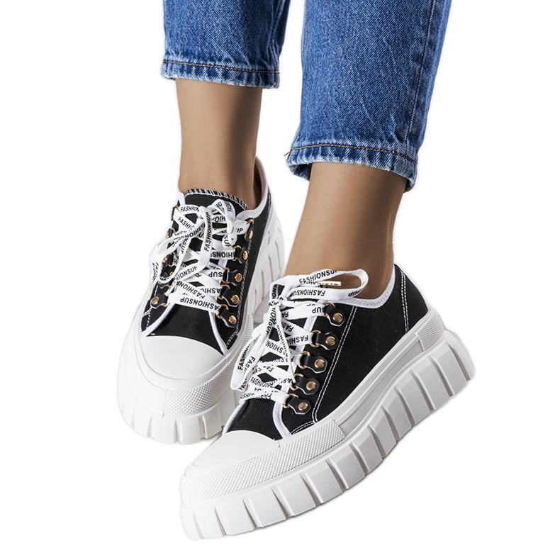 Zapatillas negras con plataforma de Toni negro