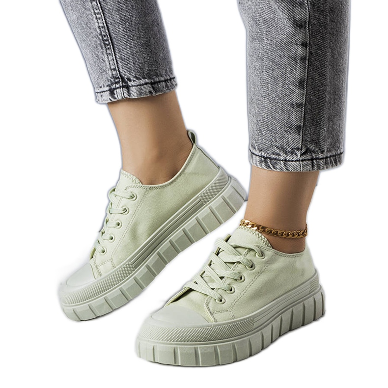 BM Zapatillas verdes con plataforma de Laverne
