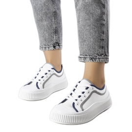 Deportivas Johanna plataforma blancas blanco