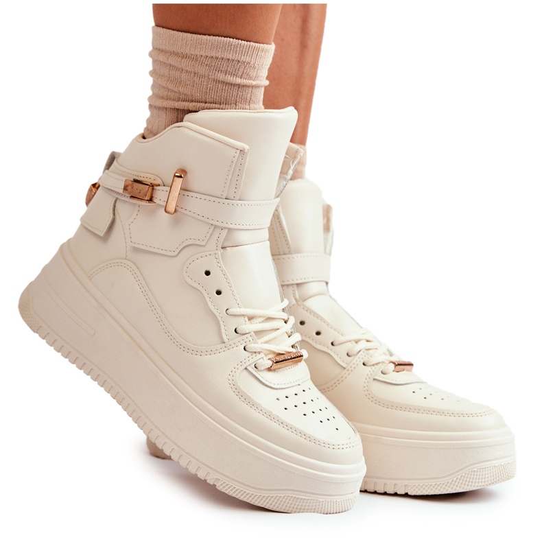 FB2 Deportivas Altas Con Aislamiento Mujer Beige Lexa