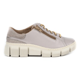 WASAK Zapatos mujer sneakers de piel 0663W gris