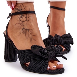 Sandalias de moda con un lazo en los talones Black Callum negro