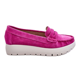 Lemar Mocasín Ante Plataforma Milana Fucsia rosado