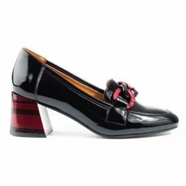 Zapatos de salón de mujer Vinceza negros con cadena