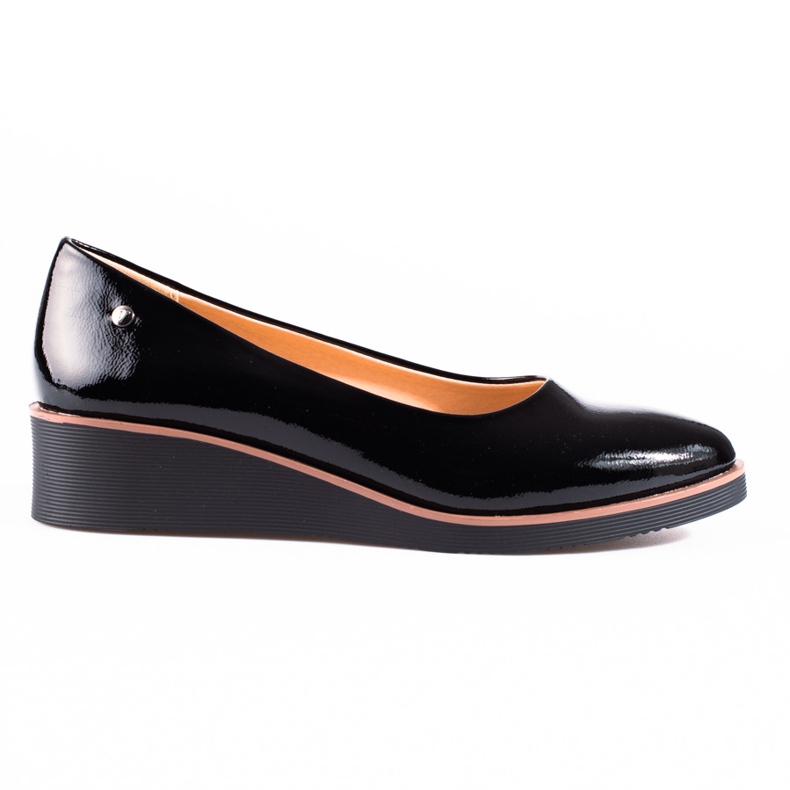 Zapatos de salón de mujer Vinceza en negro con cuña