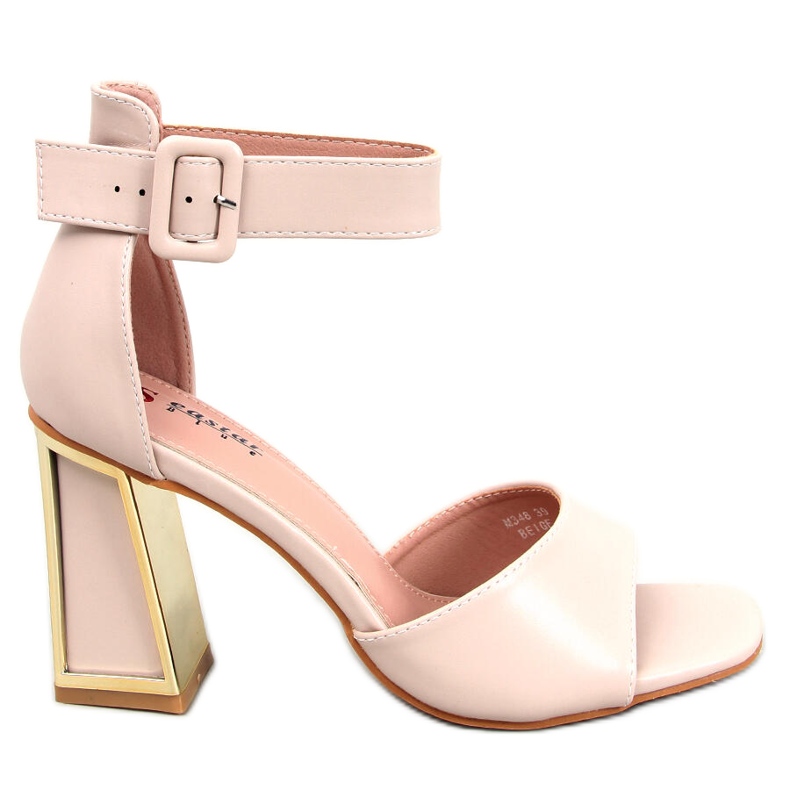 BM Sandalias Ellen Beige con tiras y tacón