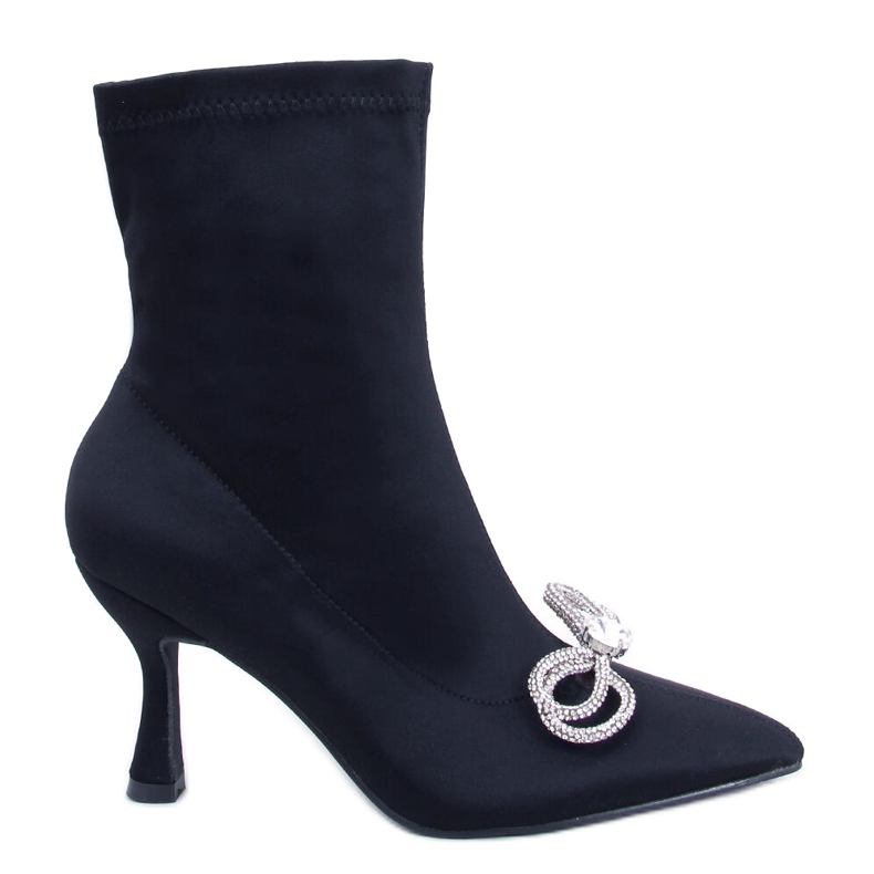 BM Betz Botines elásticos negros tacón alto BM Betz Botines elásticos negros tacón alto