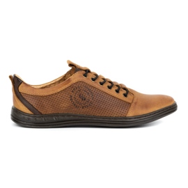 Polbut Zapatos casual hombre piel 2121p rojo marrón