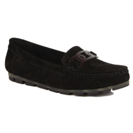 Mocasines mujer planos en piel negra Filippo DP3630 negro