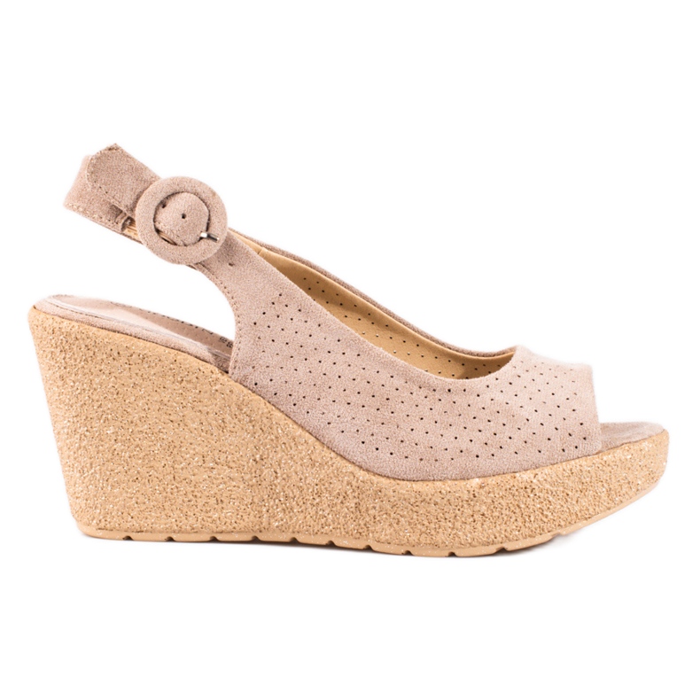 Sandalias cuña mujer Shelovet beige