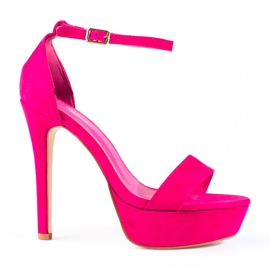 Sandalias mujer plataforma shelovet rosa