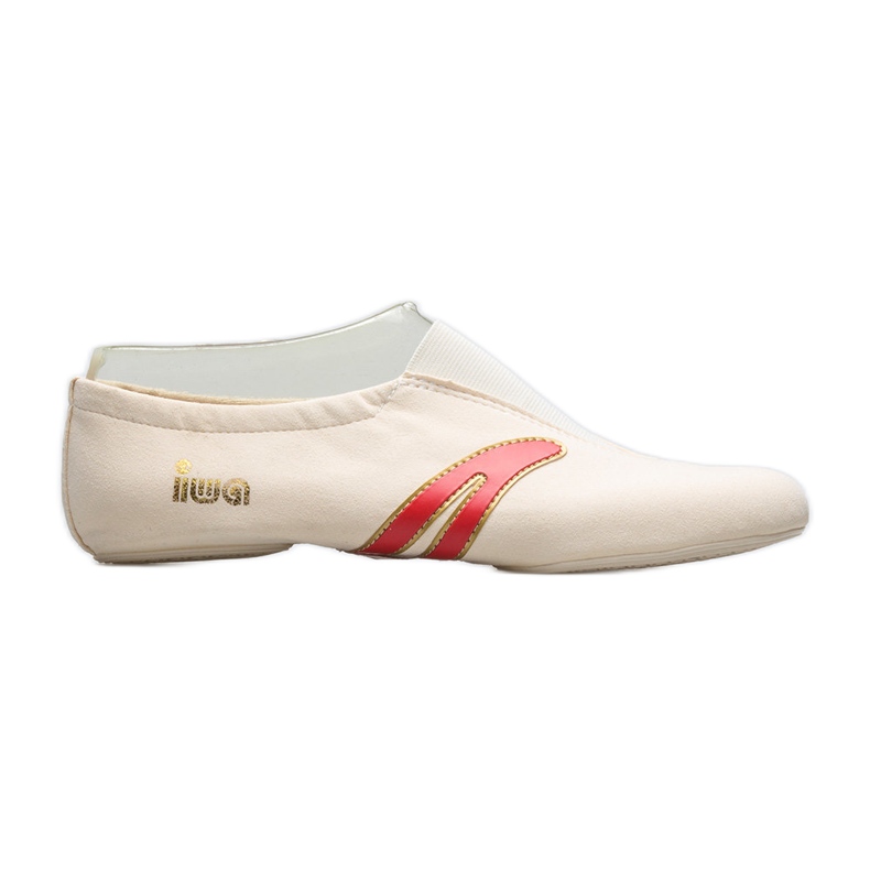 Zapatillas de ballet de gimnasia IWA 502 crema beige blanco