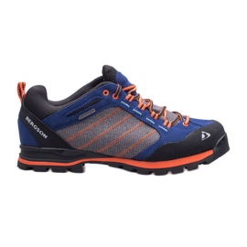 BERGSON Kadam Low Stx zapatillas de trekking para hombre negro azul naranja