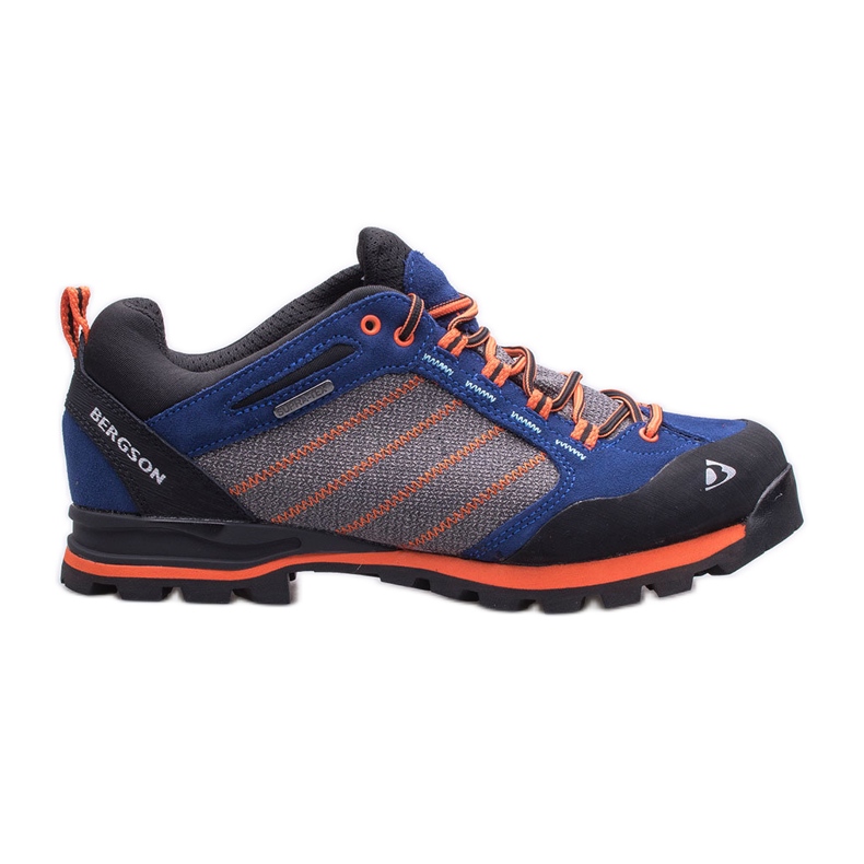 BERGSON Kadam Low Stx zapatillas de trekking para hombre negro azul naranja