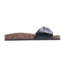Lee Cooper LCW-22-35-1167L zapatillas de estar por casa para mujer negro