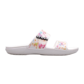 Pantuflas mujer CROCS Classic Tie Dye Graphic 207283-928 blanco multicolor