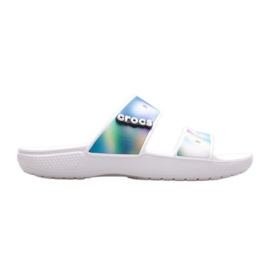 Zapatillas casa mujer CROCS Classic Solarized Sandal 207771-94S blanco multicolor