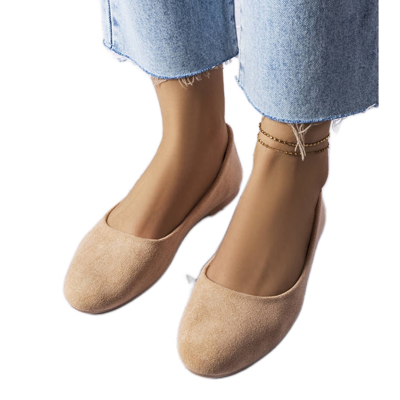 Bailarinas beige con plantilla de piel de Lespérance