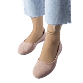 Bailarinas rosas con plantilla de piel de Lespérance