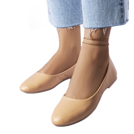 Bailarinas beige con plantilla de piel de Truchon